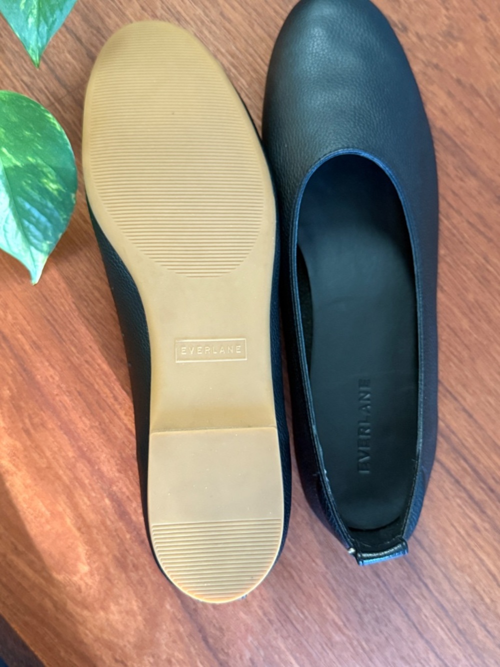 Everlane Black Leather Ballet Flats Size 8 - Picture 10 of 15